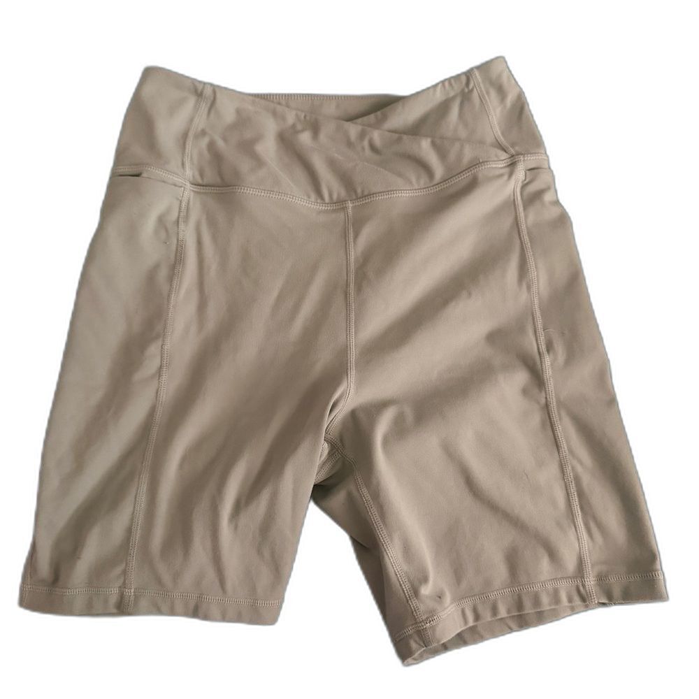 Danskin High Rise Sage Green Biker Shorts Stretch Athletic Activewear Size M